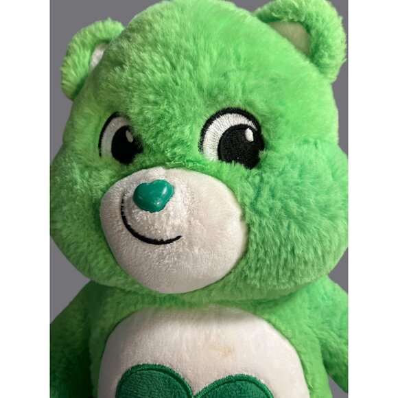 Care Bears Good Luck Bear Plush Toy 13" Green With Shamrock Belly By Basic Fun - Picture 2 of 14